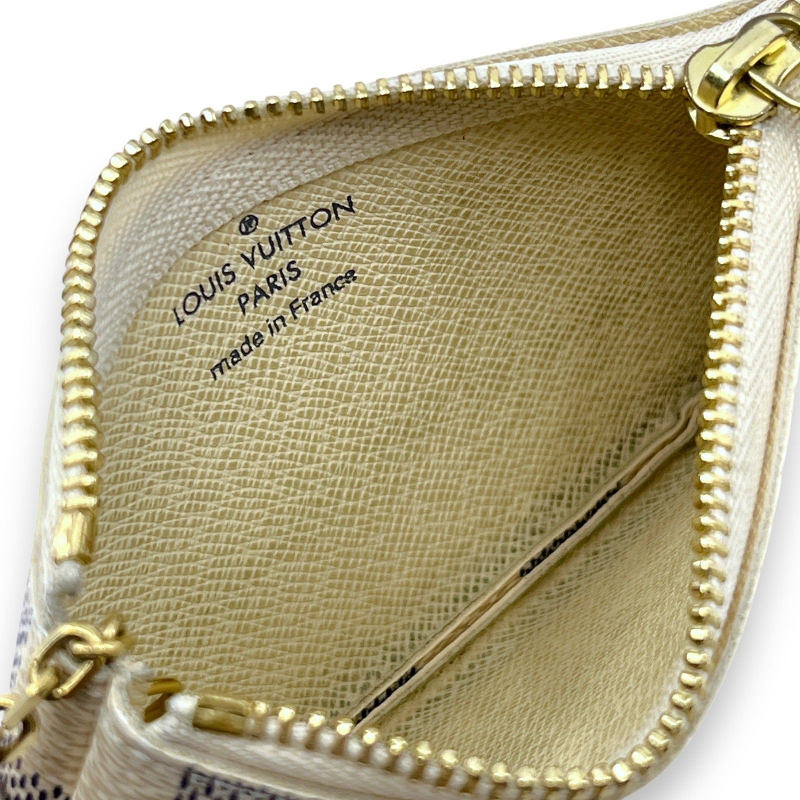 Louis Vuitton Damier Azur Pochette Cles Coin Purse and Keychain