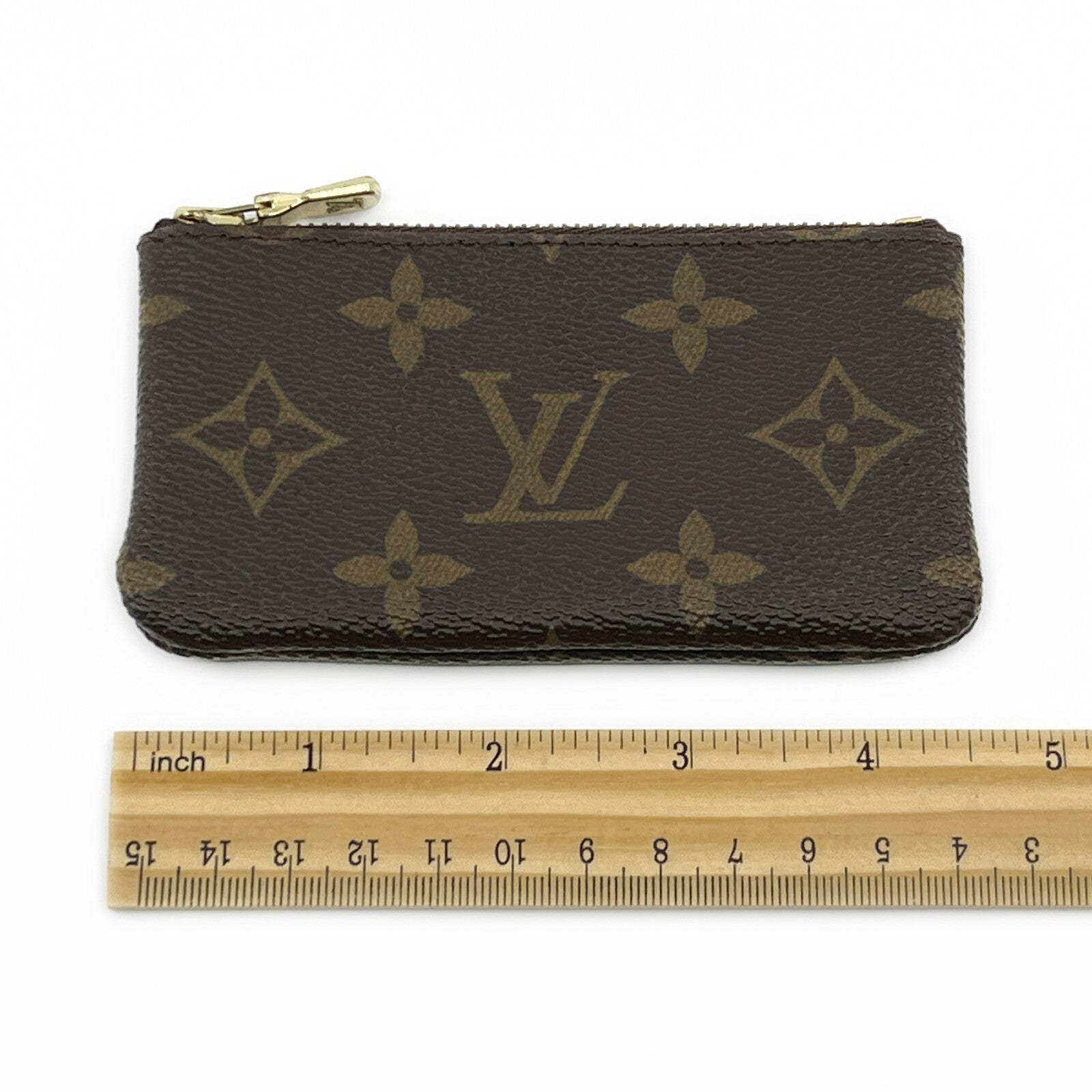 Louis Vuitton Monogram Pochette Cles Coin Purse and Keychain