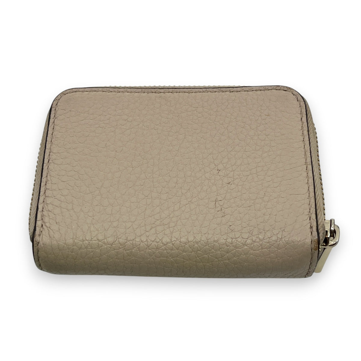 Kate Spade Off White Beige Leather Trifold Wallet Compact Zip Coin Purse