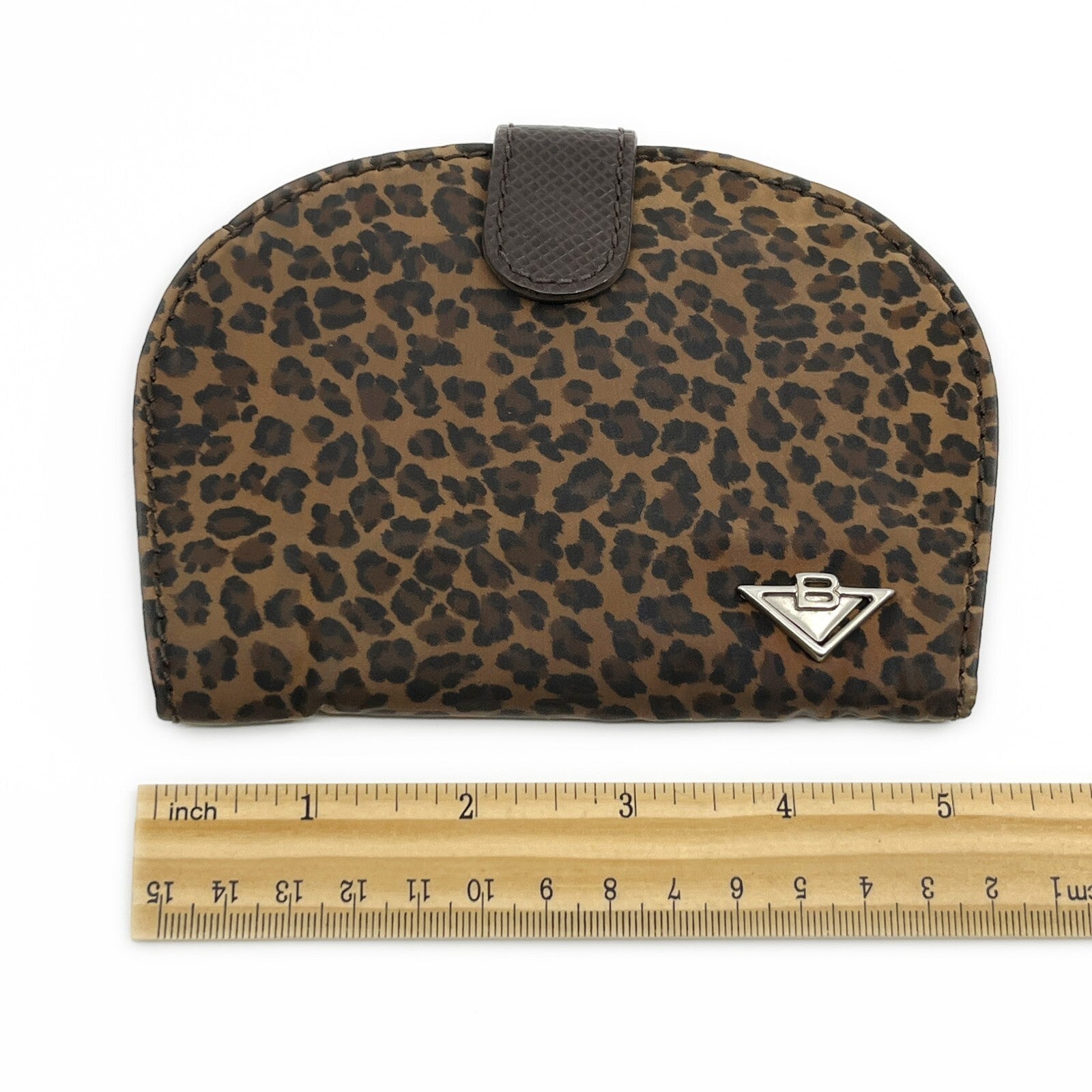 Bottega Veneta Leopard Print Wallet in Brown