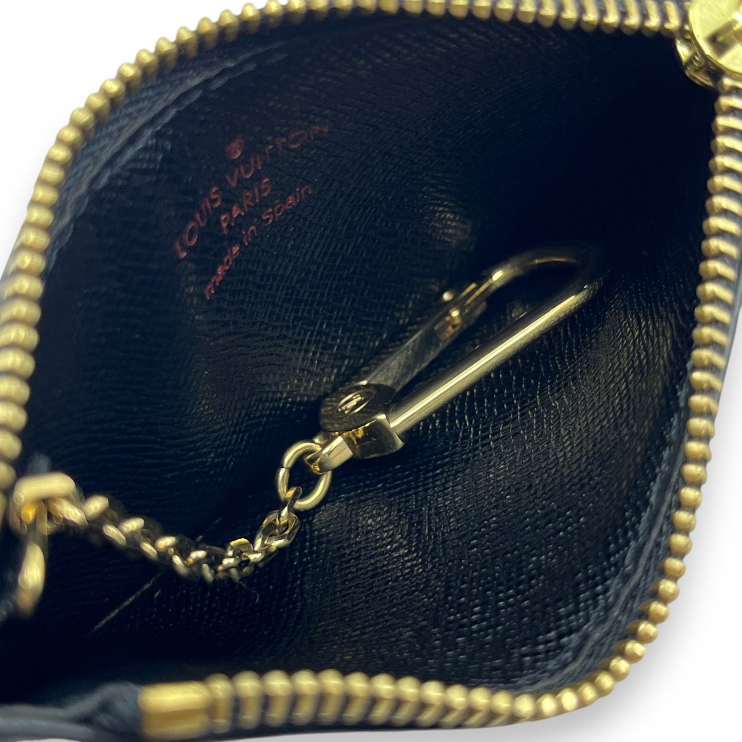 Louis Vuitton Epi Pochette Cles Leather Wallet Coin Purse Black