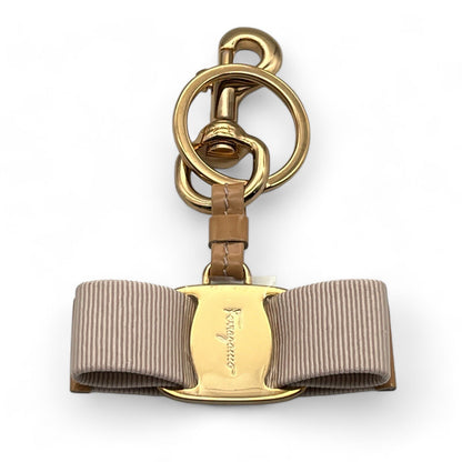 Salvatore Ferragamo Key Ring with Vara Charm in Light Pink w/ Original Box