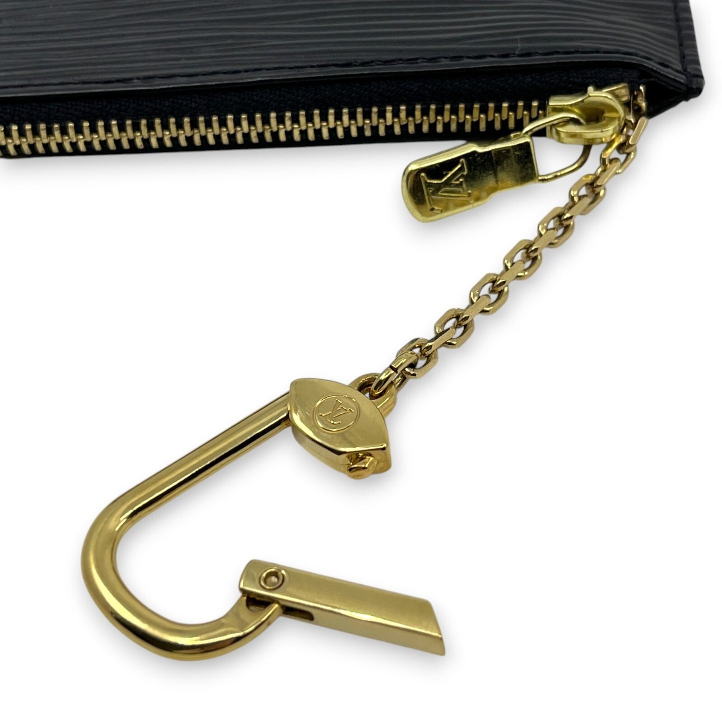 Louis Vuitton Epi Pochette Cles Leather Wallet Coin Purse Black