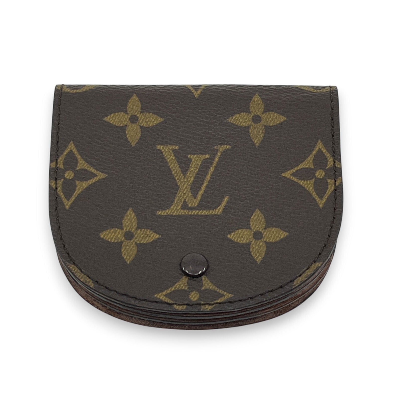 Louis Vuitton Monogram Porte-Monnaie Gousset Coin Purse Brown
