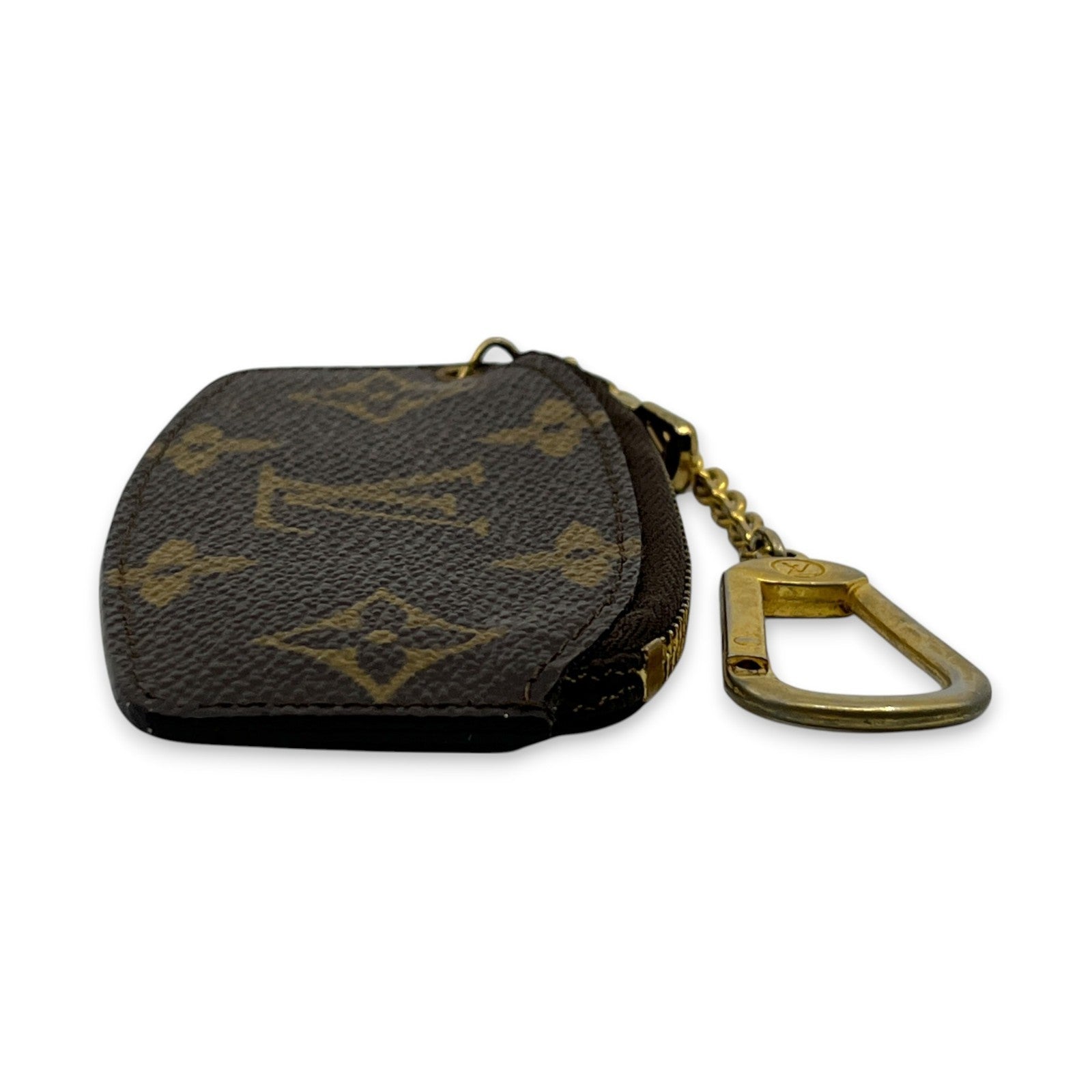 Louis Vuitton Monogram Pochette Cles Vintage Coin Pouch with Large LV Logo