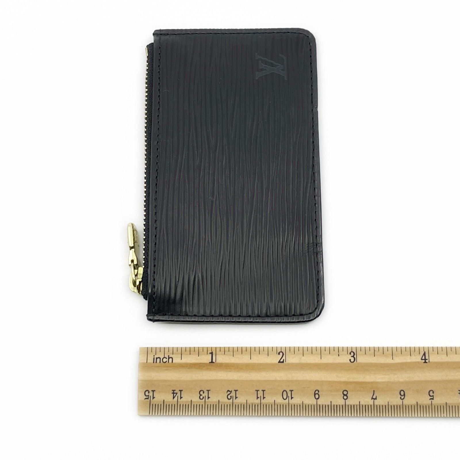 Louis Vuitton Epi Pochette Cles Leather Wallet Coin Purse Black