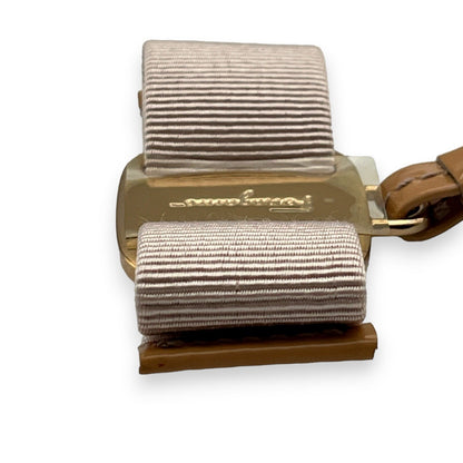 Salvatore Ferragamo Key Ring with Vara Charm in Light Pink w/ Original Box