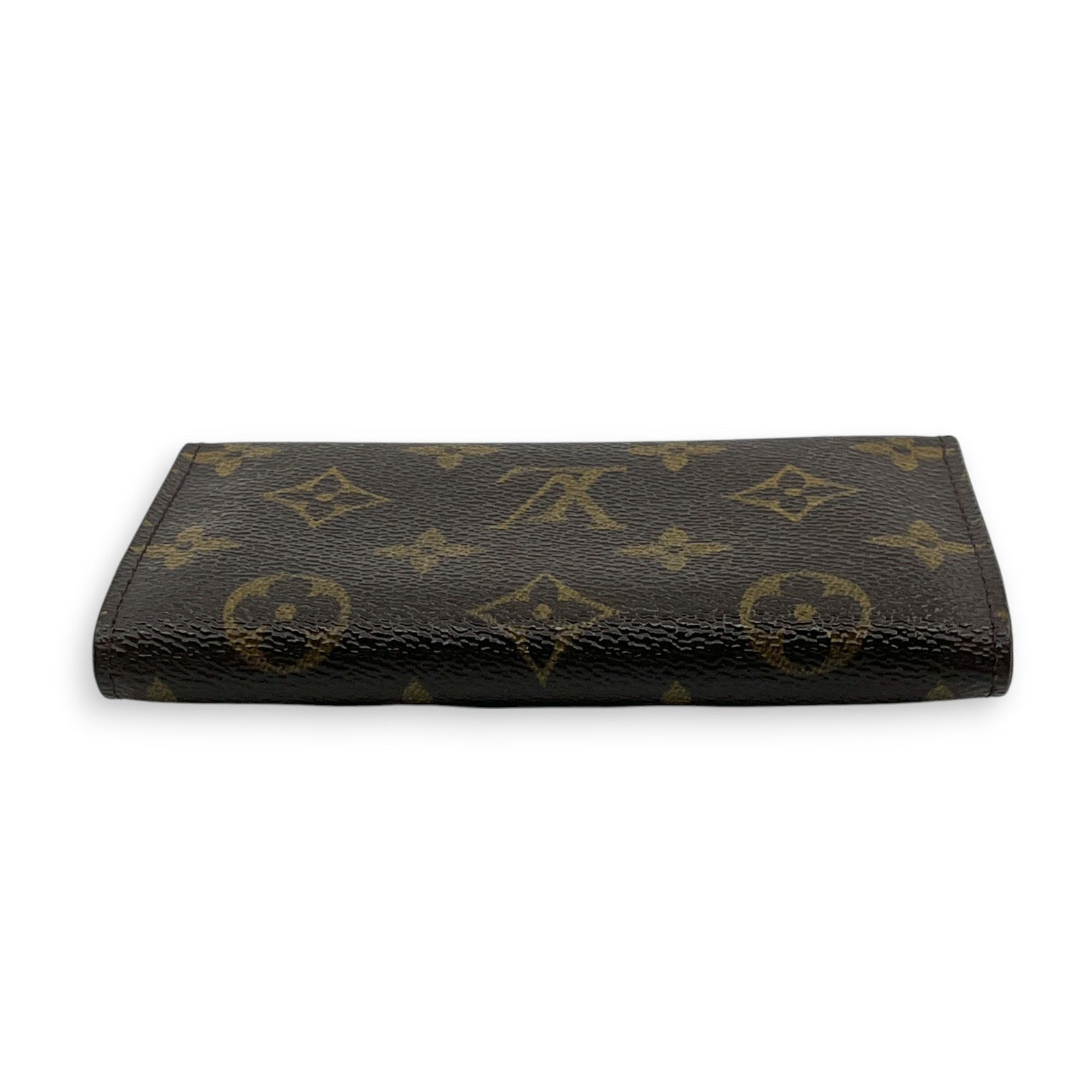 Louis Vuitton Monogram Porte Monnaie Zip Wallet Brown