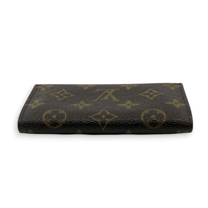 Louis Vuitton Monogram Porte Monnaie Zip Wallet Brown
