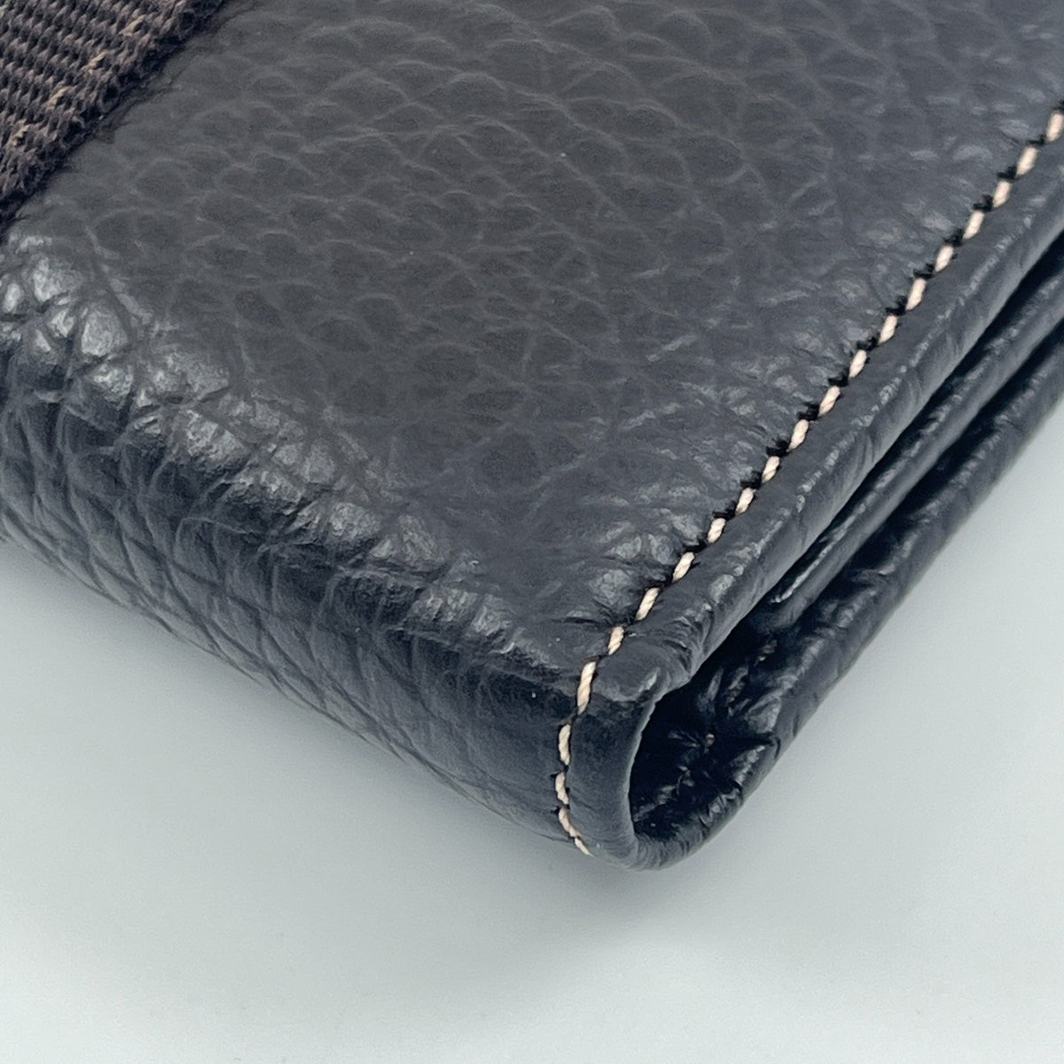 dunhill Key Case Wallet 6 Hooks Bill Slot Dark Brown Leather Italy W/ Card