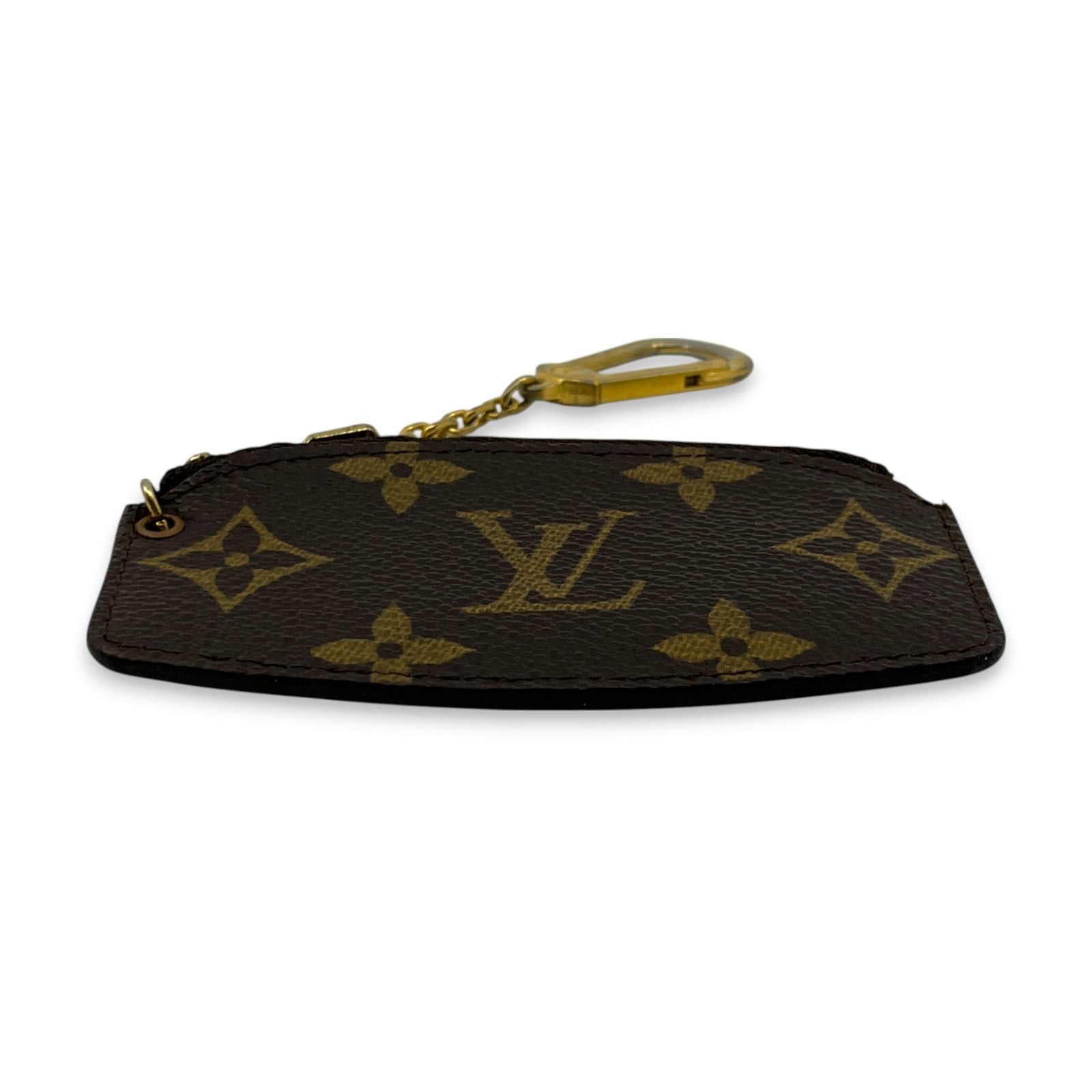 Louis Vuitton Monogram Pochette Cles Vintage Coin Pouch with Large LV Logo