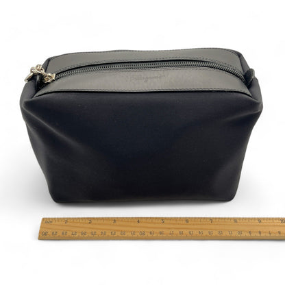 Salvatore Ferragamo Fabric and Leather Pouch in Black