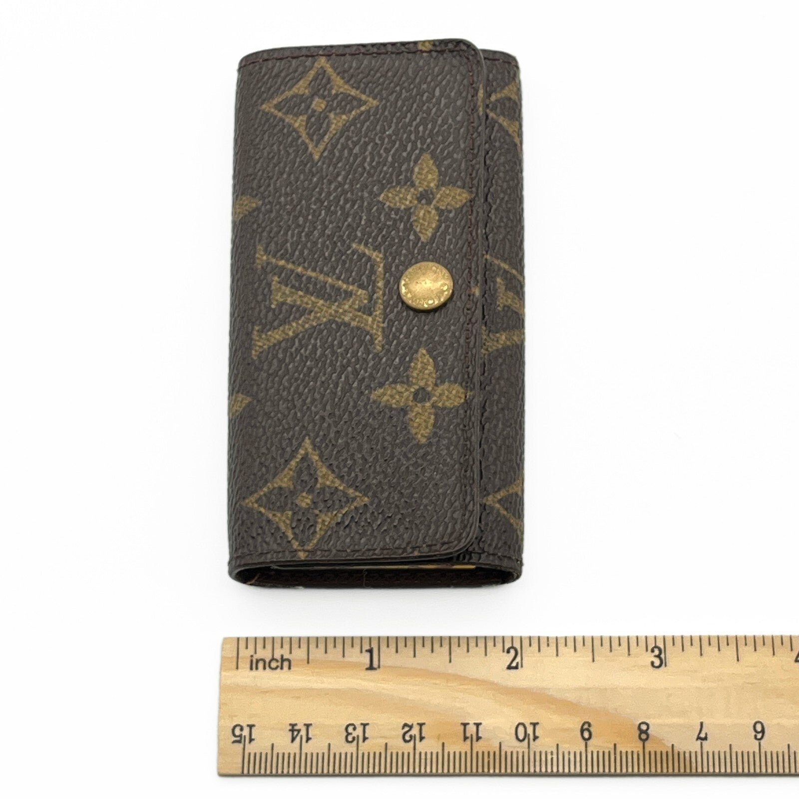 Louis Vuitton Monogram Minlan Multicles 4 Hooks Key Case Brown