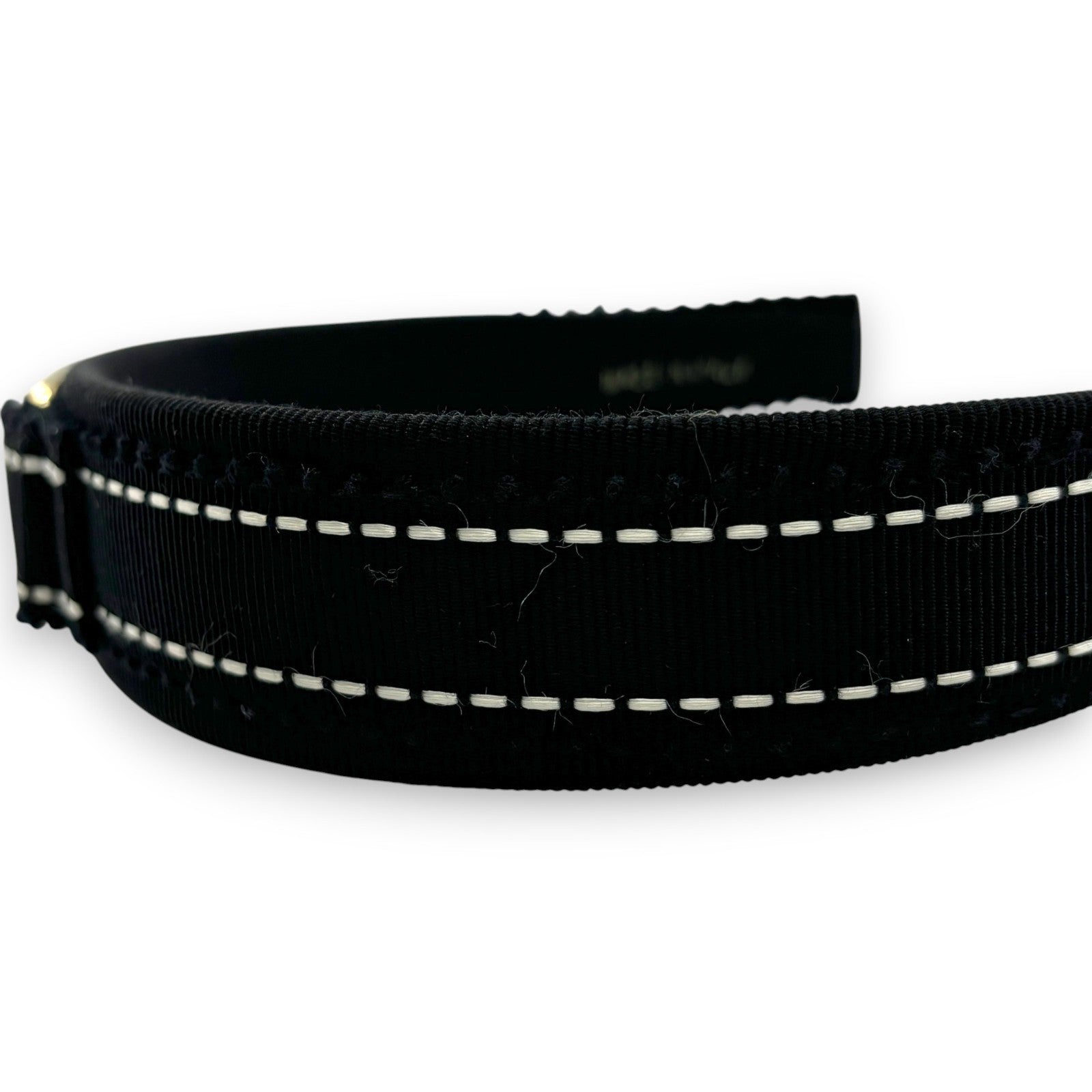 Salvatore Ferragamo Vara Ribbon Black Headband Gold Plate Hair Accessory