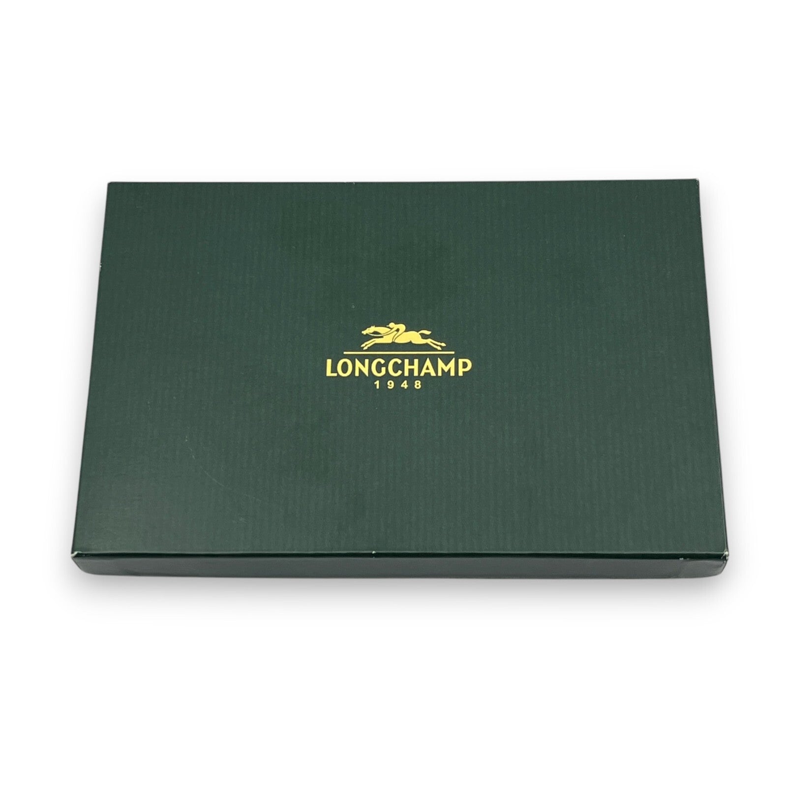 Longchamp Leather Card Holder Black with Box