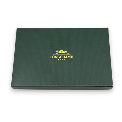 Longchamp Leather Card Holder Black with Box