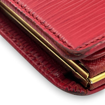 Louis Vuitton Epi Porto Monet Billet Viennois Compact Wallet in Red
