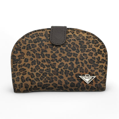 Bottega Veneta Leopard Print Wallet in Brown