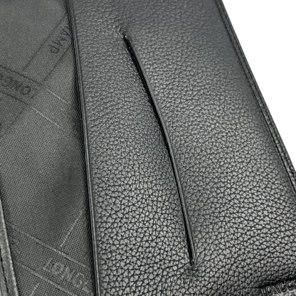 Longchamp Leather Card Holder Black with Box