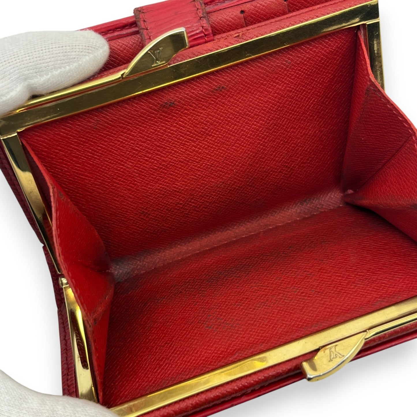 Louis Vuitton Epi Porto Monet Billet Viennois Compact Wallet in Red