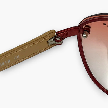 JILL STUART Red Sunglasses 65-12-125 Gradient Lenses w/ Case