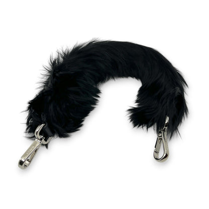 Fendi Strap You Mini Short Fur Bag Strap Black w/ Dust Bag