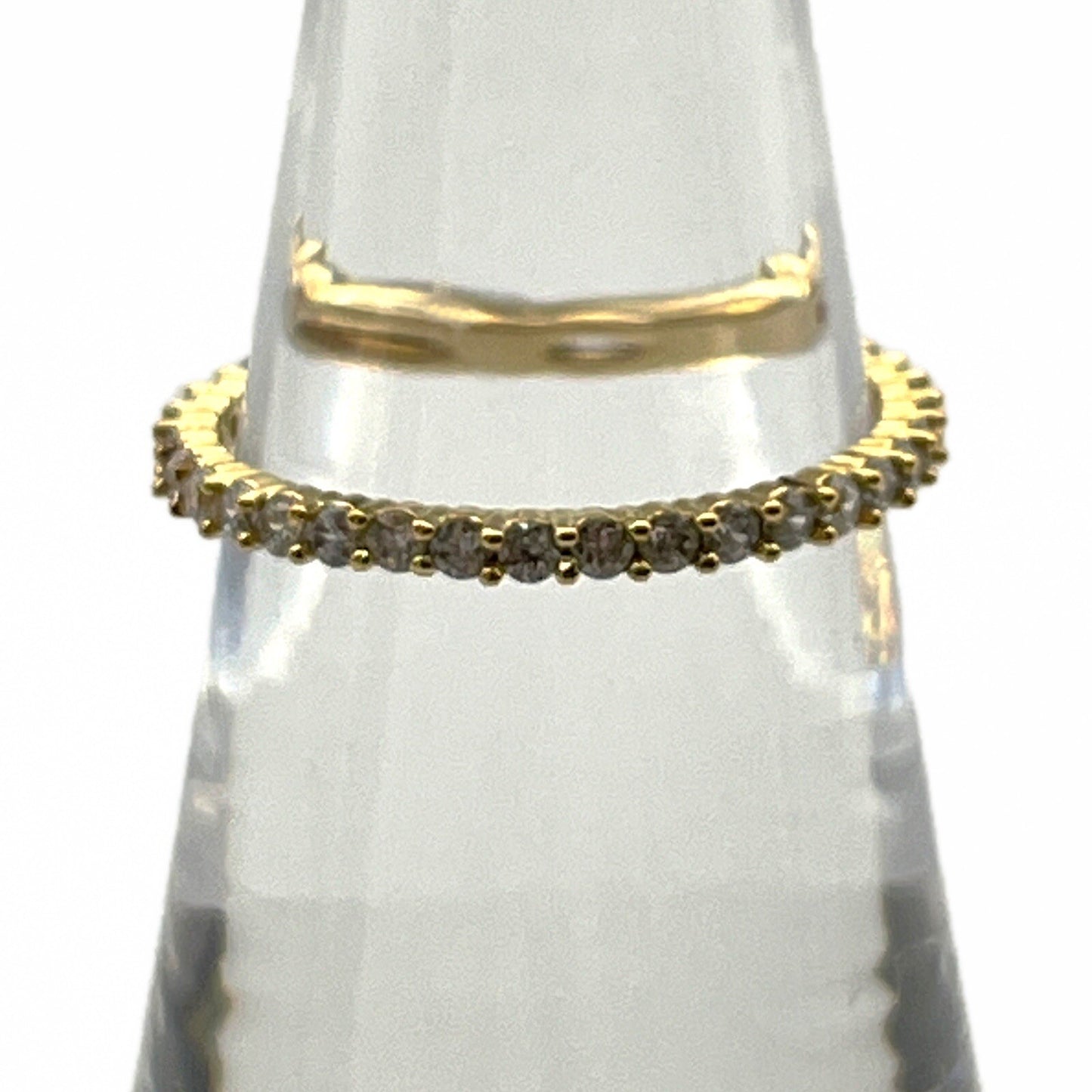 Swarovski Rhinestone Ring Thin Size 5.5 w/Box