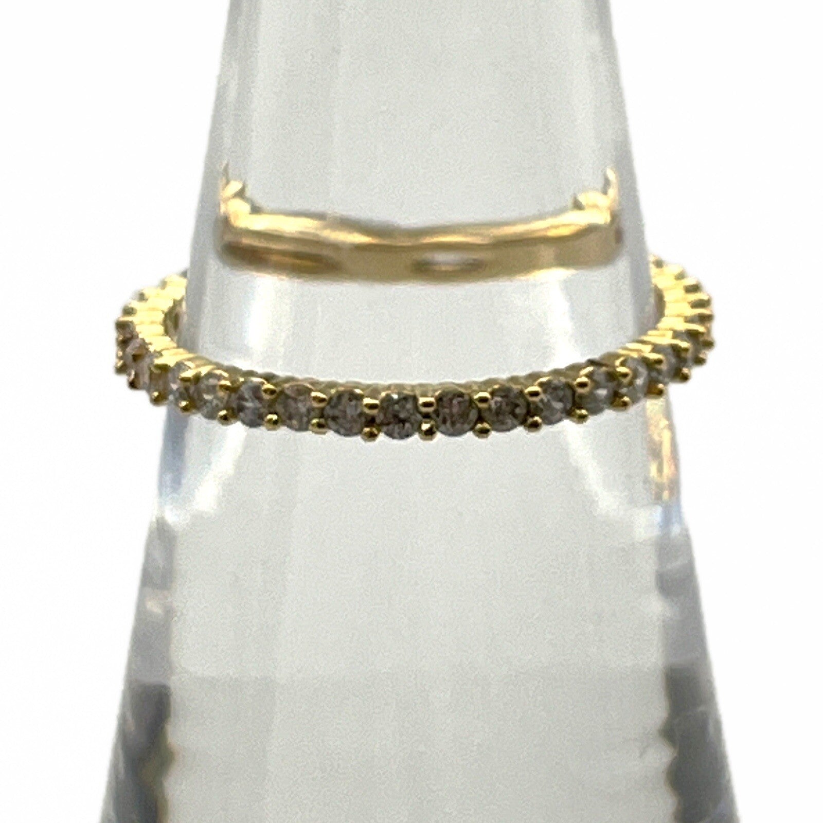 Swarovski Rhinestone Ring Thin Size 5.5 w/Box