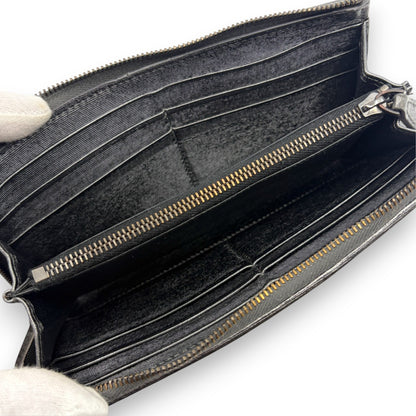 Bottega Veneta Intrecciato Long Wallet Silver Leather w/ Box