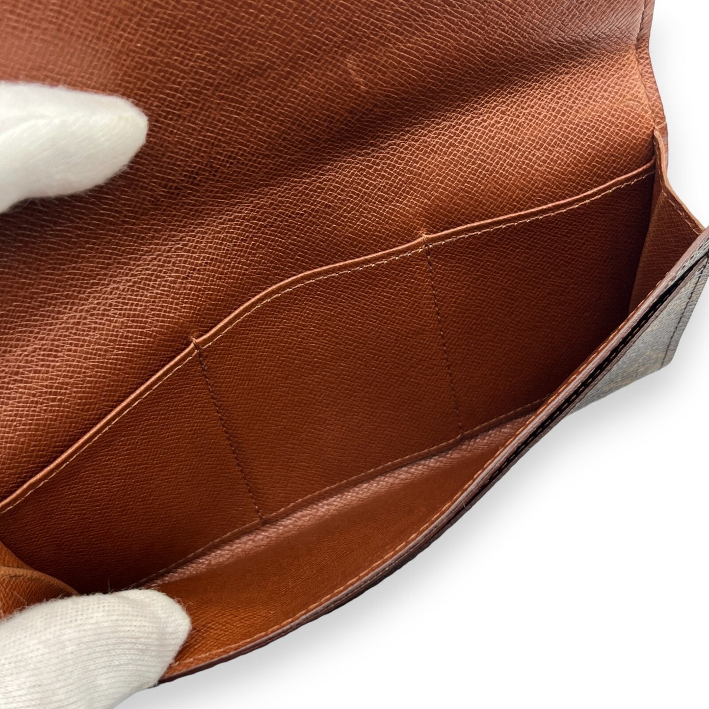 Louis Vuitton Portefeuille 3 Cult Credit M61818 Monogram Long Leather Wallet