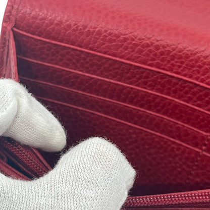 Gucci GG Marmont Continental Wallet in Red Leather