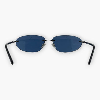 Salvatore Ferragamo Blue Rimless Sunglasses Model 1044 Made in Italy