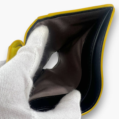 Marc Jacobs Bifold Wallet Wristlet Zip Coin Pocket Yellow Leather M0015122