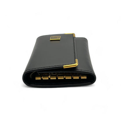 dunhill London Leather Key Case 6 Rings Black w/ Box & Dust Bag