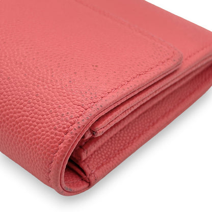 Chanel Caviar Skin Leather Long Wallet  Pink w/ Dust Bag & Certificate