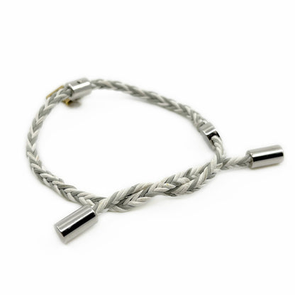 Louis Vuitton Friendship Accessories Leather Bracelet White and Gray MP225E