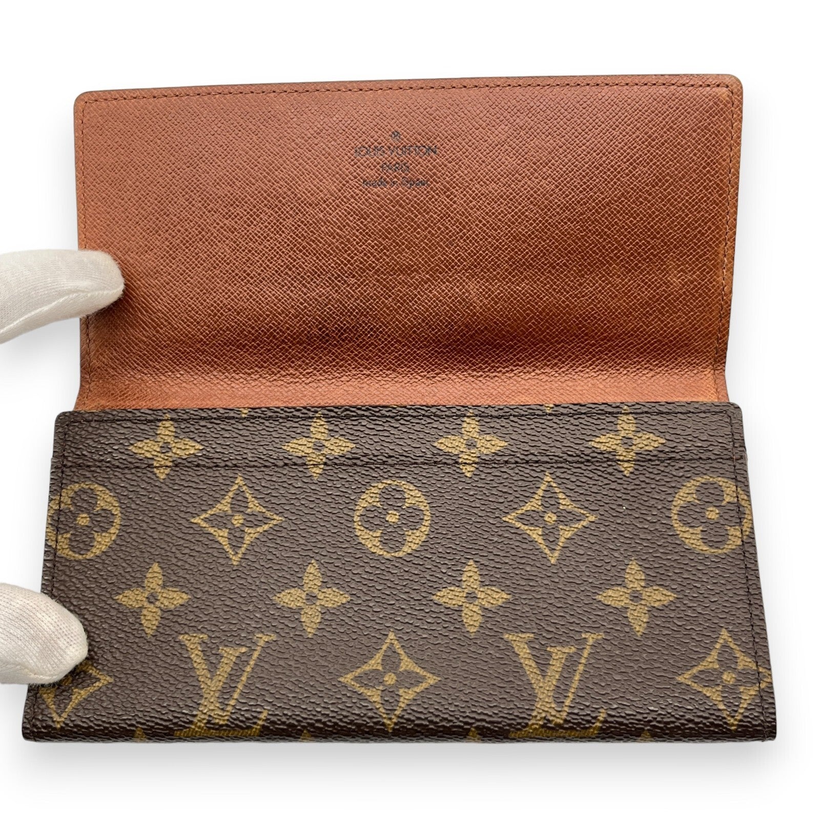 Louis Vuitton Portefeuille 3 Cult Credit M61818 Monogram Long Leather Wallet