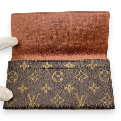 Louis Vuitton Portefeuille 3 Cult Credit M61818 Monogram Long Leather Wallet
