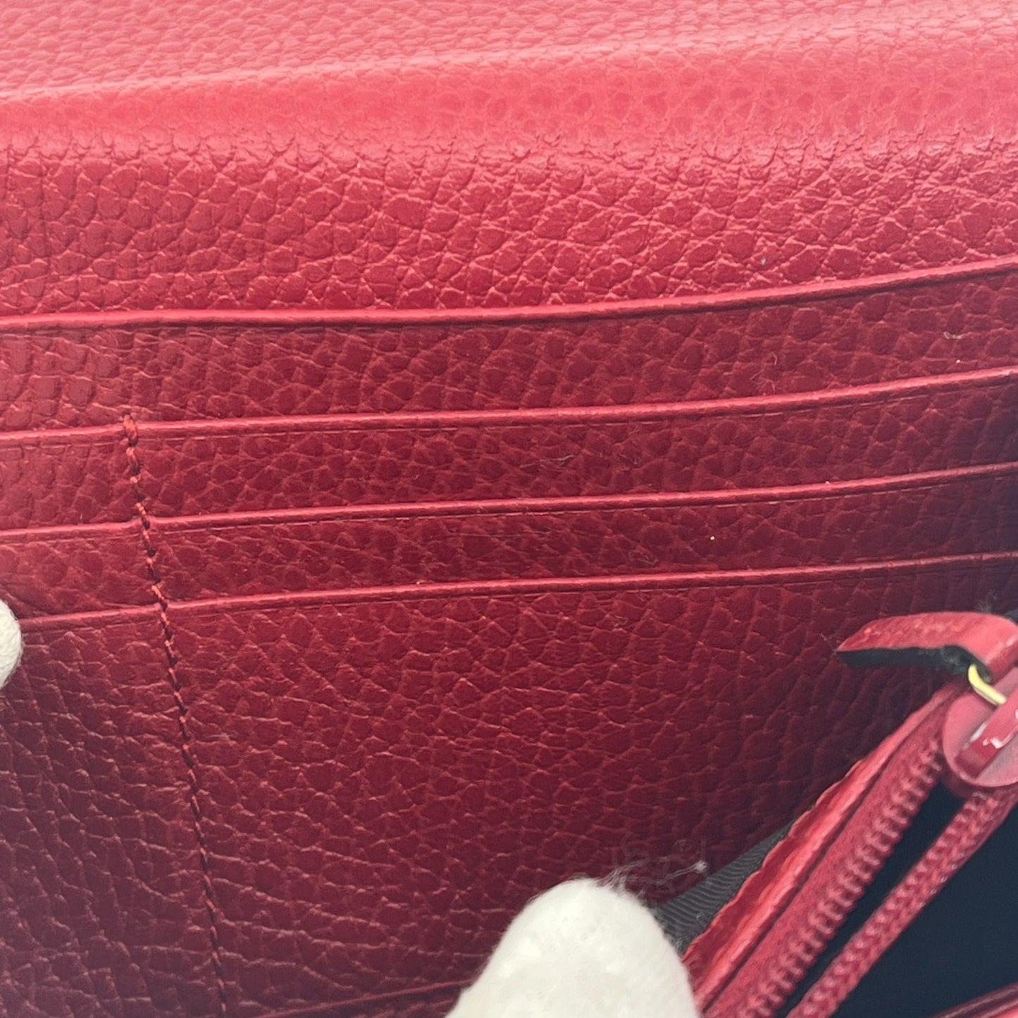 Gucci GG Marmont Continental Wallet in Red Leather