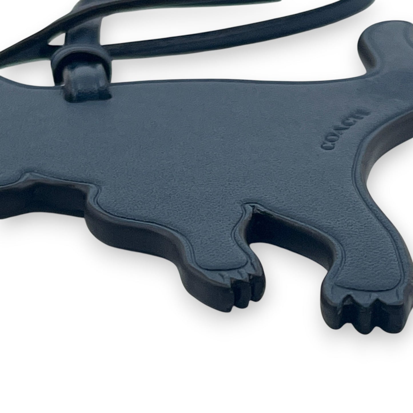 Coach Rexy Dinosaur Bag Charm Keychain Dark Blue Leather C6294G