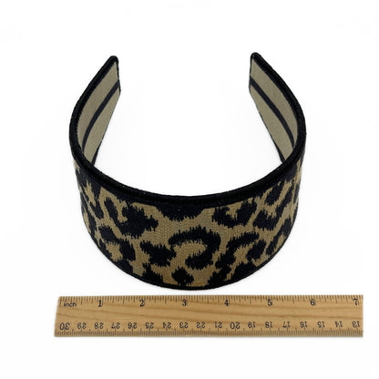 Christian Dior Wide Headband in Beige Leopard