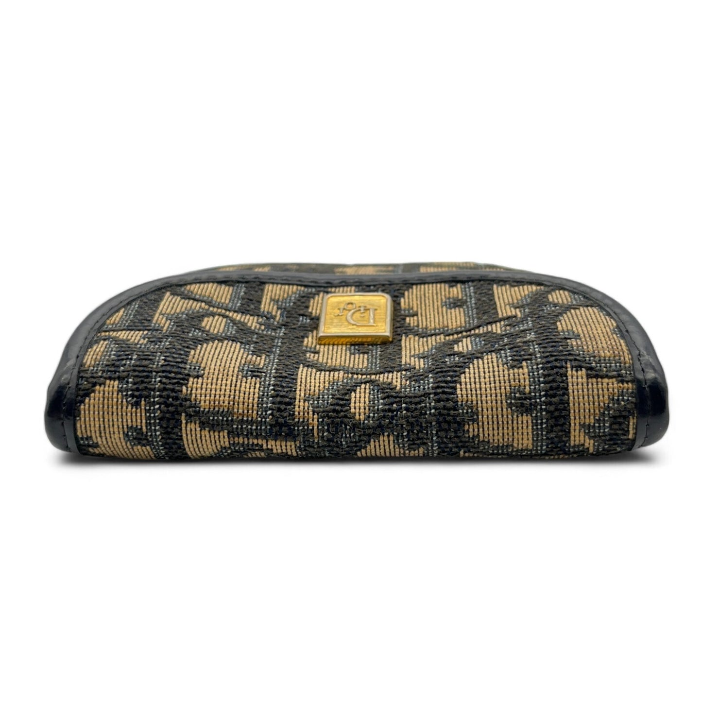 Christian Dior Trotter Canvas Leather Coin Purse Compact Wallet