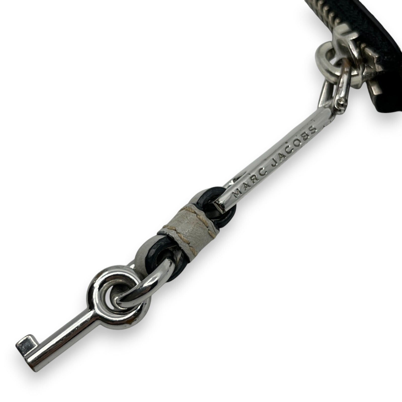 Marc Jacobes Leather Top Zip Coin Purse and Card Case in Gray