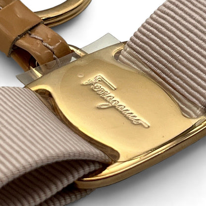 Salvatore Ferragamo Key Ring with Vara Charm in Light Pink w/ Original Box