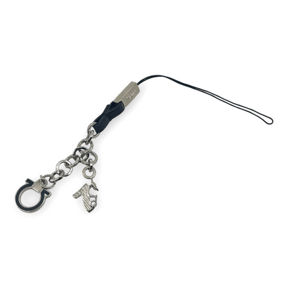 Salvatore Ferragamo Gancini Cell Phone Strap High Heel Shoe Charm Silver w/Box