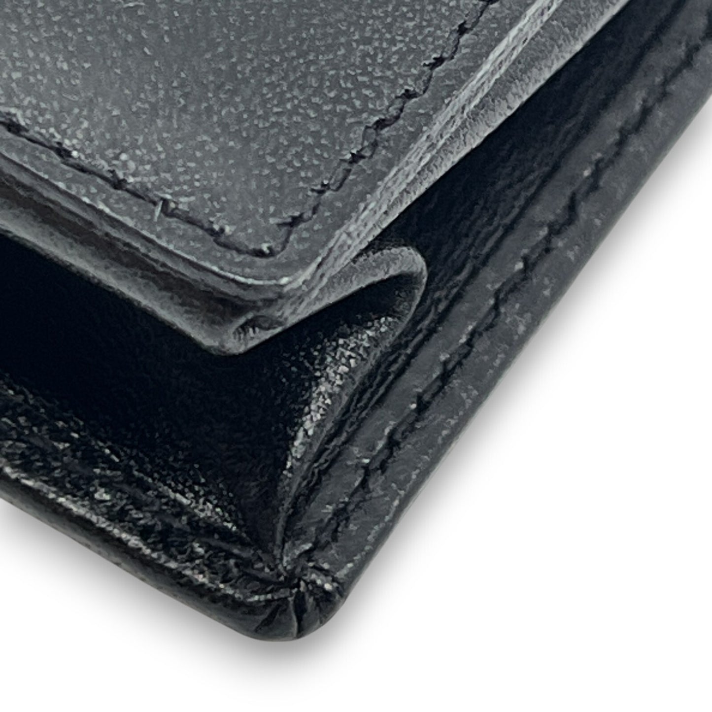 Bally Compact Leather Coin Wallet in Black w/ Box and Dust Bag