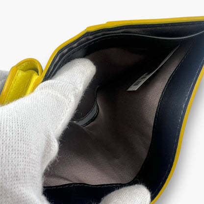 Marc Jacobs Bifold Wallet Wristlet Zip Coin Pocket Yellow Leather M0015122