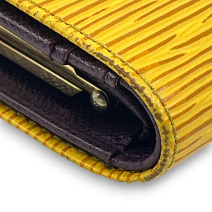 Louis Vuitton Epi Porto Monet Billet Viennois Compact Wallet in Yellow