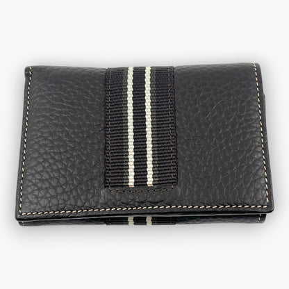 dunhill Key Case Wallet 6 Hooks Bill Slot Dark Brown Leather Italy W/ Card
