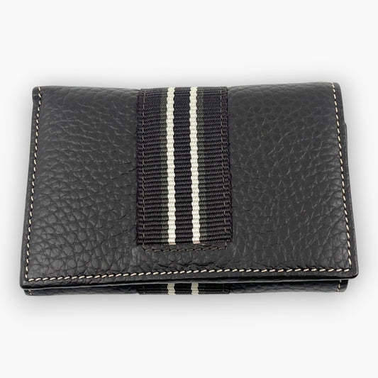 dunhill Key Case Wallet 6 Hooks Bill Slot Dark Brown Leather Italy W/ Card